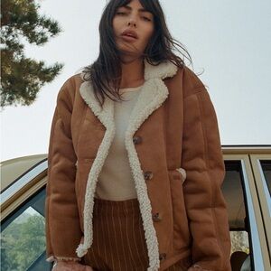 Brown Sherpa Shearling Women's Jacket